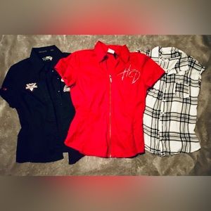 Lot of 4 shirts for women. Harley Davidson & Epic Treads.